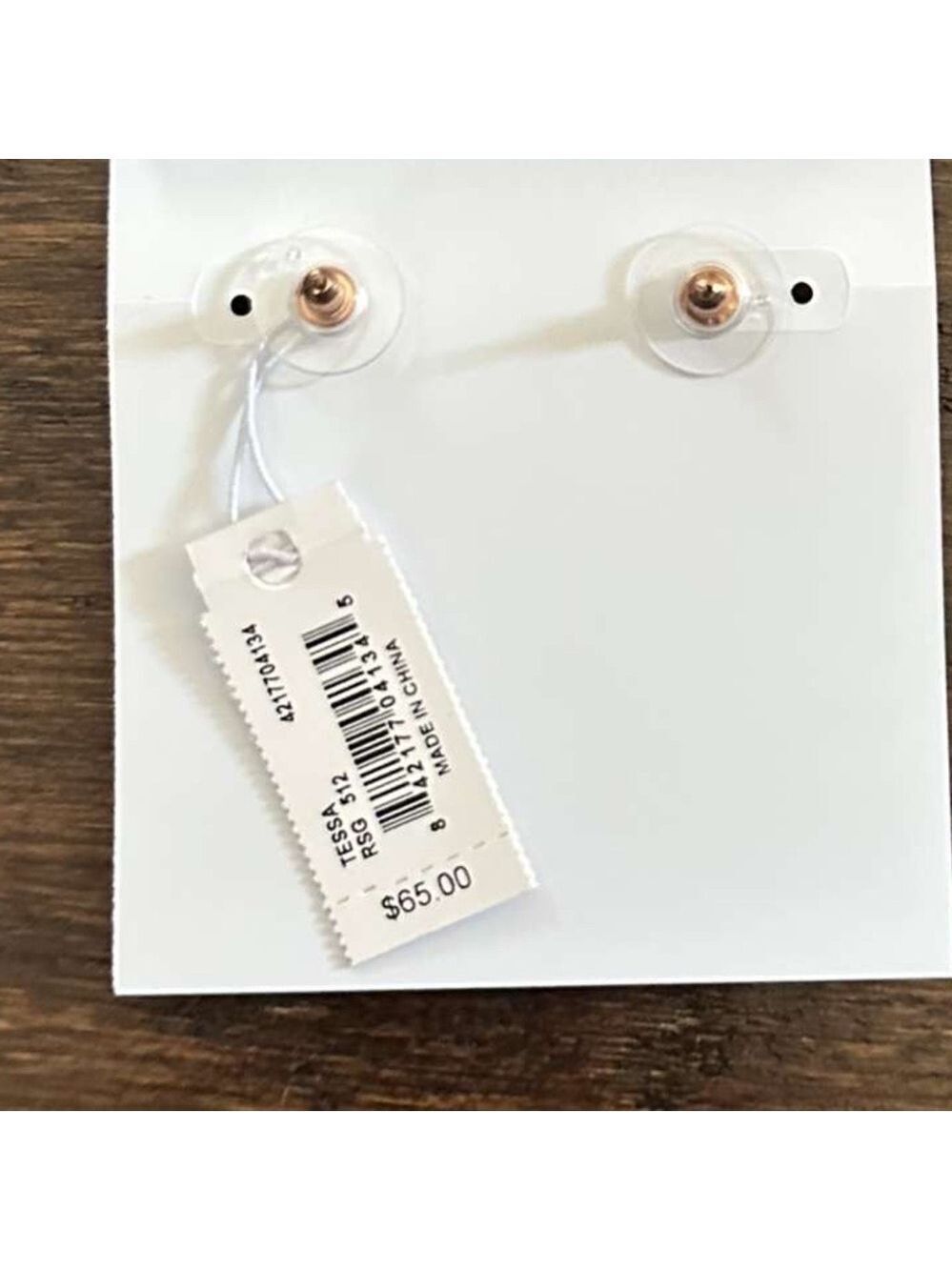 Kendra Scott Tessa Studs Rhodium Dichroic Glass earrings  NWT - Picture 3 of 6